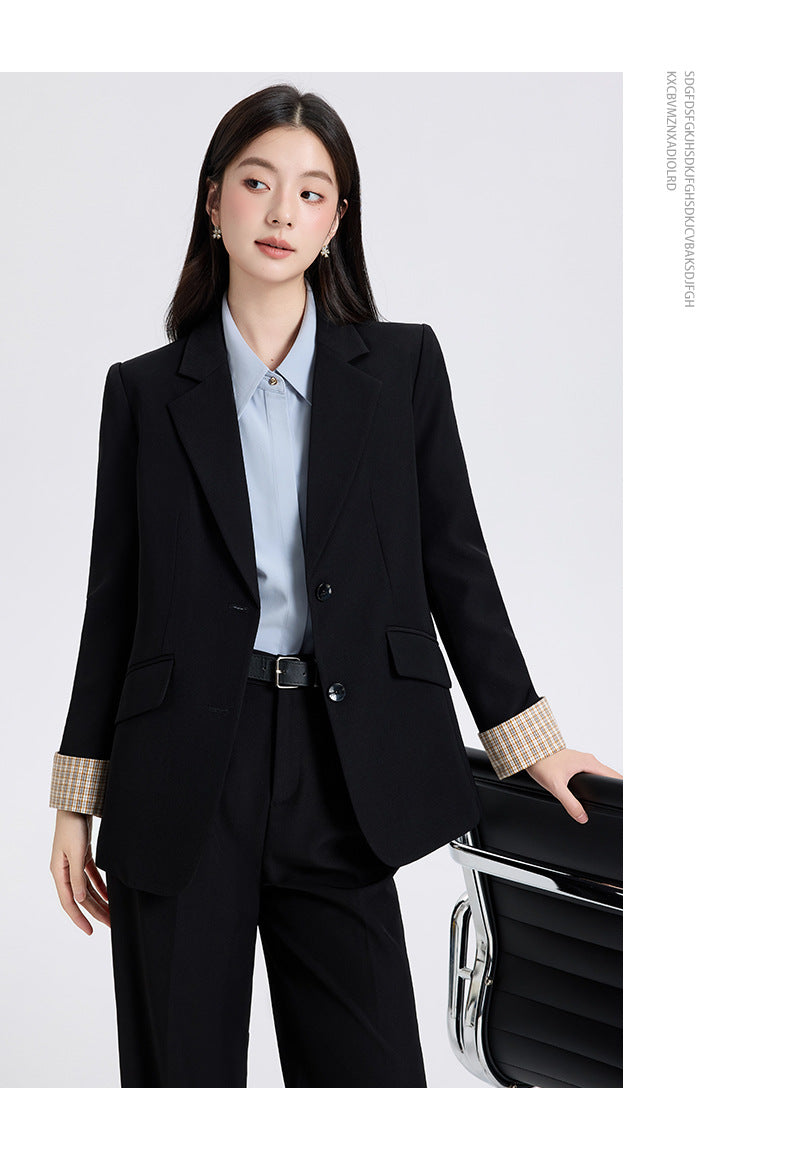 Cross-Border Professional Women's Suit Set, High-End Elegant Business Attire, Sophisticated Look for College Students' Interviews, Formal Suit Jacket