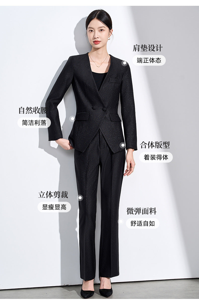 Cross-Border Suit Jacket for Formal Occasions, Fashionable Goddess Style, Versatile, High-End, Elegant, Interview Office Suit Set