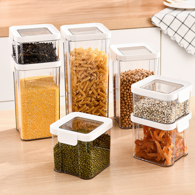Sealed Jar for Grains, Kitchen Large Storage Sealed Box for Food, Dry Goods, Snacks, Transparent Moisture-Proof Storage Jar