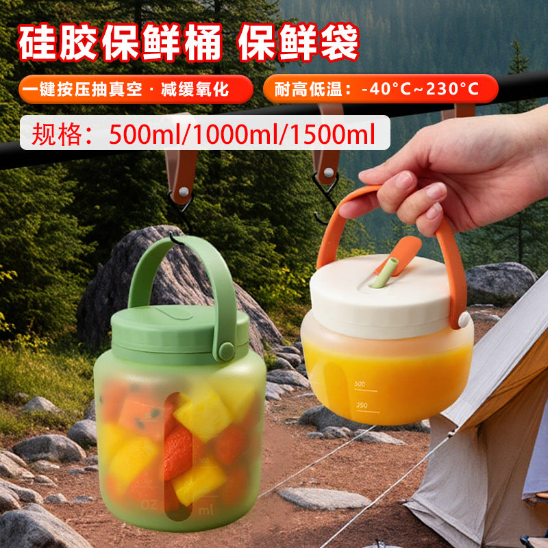 Platinum Silicone Fresh-Keeping Sealed Refrigerator Freezer Storage Kitchen Divided Storage Household Food Preservation Bag