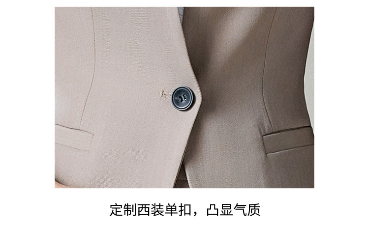 High-End Spring & Fall Hotel Front Desk Professional Wear Long-Sleeved Sales Department Reception 4S Store Sales Consultant Fashion Suit Suit