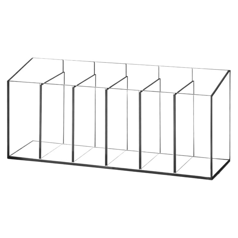 Pen Holder Desktop Stationery Storage Box Transparent Acrylic Multifunctional Student Pen Holder Office Note Pad Organizer Box