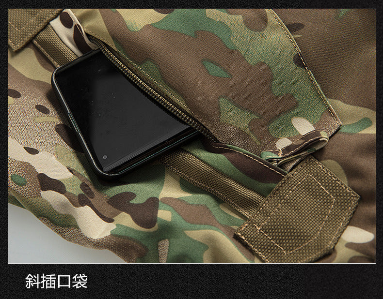 Baseball Collar fleece-lined Thickened Autumn and Winter Air Force Aviator Single Jacket Men's Baseball Suit Short Tactical Collar Jacket Men's
