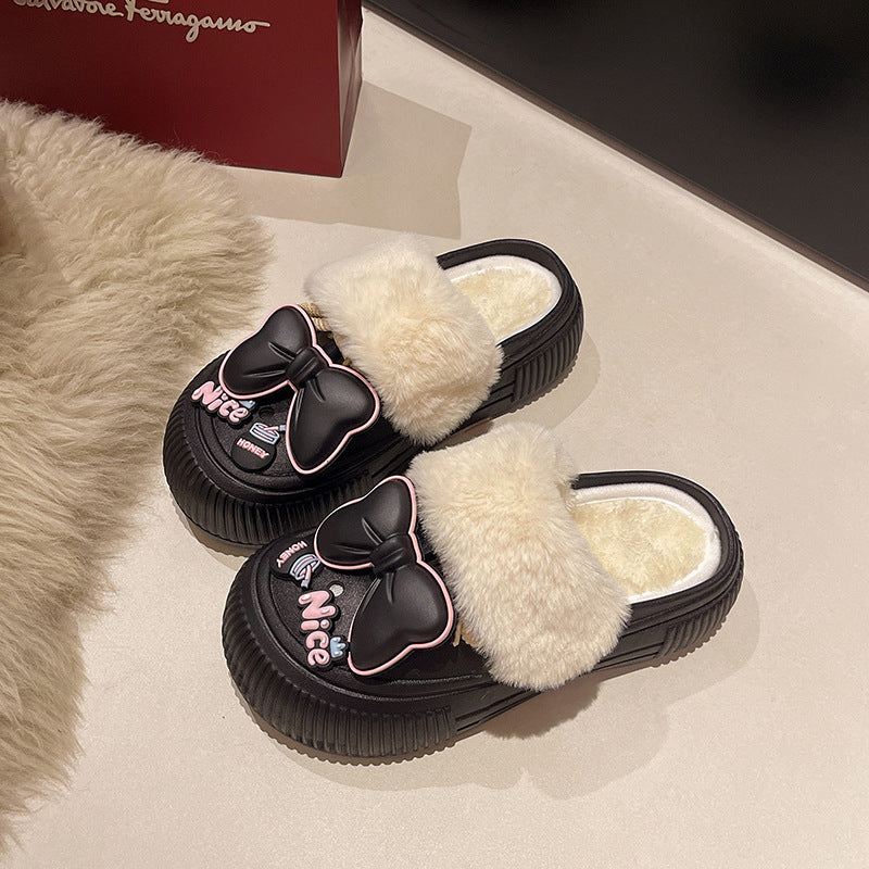 2025 New Cotton Slippers Removable Women's Winter Home Warm Fleece-Lined Home Plush Cotton Slippers Cute Slippers