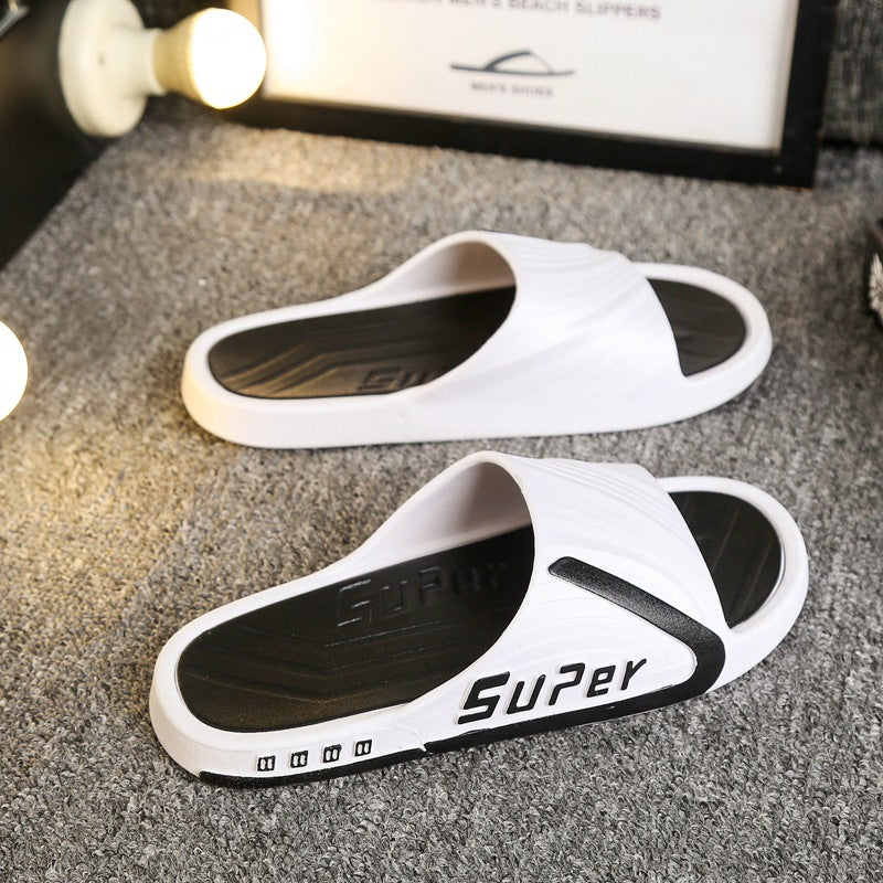 Men's Outdoor Slippers for Summer, Men's Beach Flip-Flops, Couple's Home Non-Slip Sandals, Men's Non-Slip and Wear-Resistant Slippers