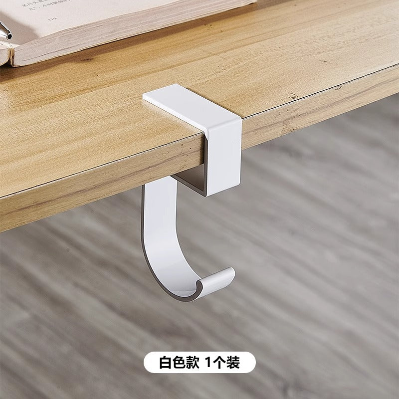 Foldable Tableside Hook, Simple Space Aluminum Hook, Desktop Storage and Organization Hook, Creative Deskside Hook for Students
