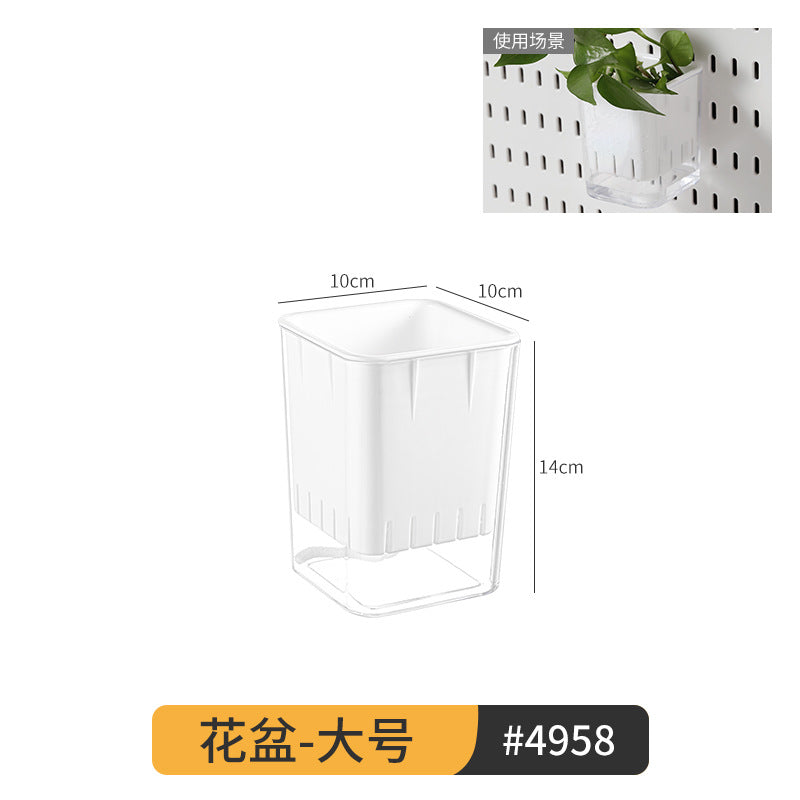 Extra-Large Perforated Board Self-Adhesive No-Drill Storage Rack Kitchen Wall Nail-Free Hanging Board Bathroom Wall Storage Organizer
