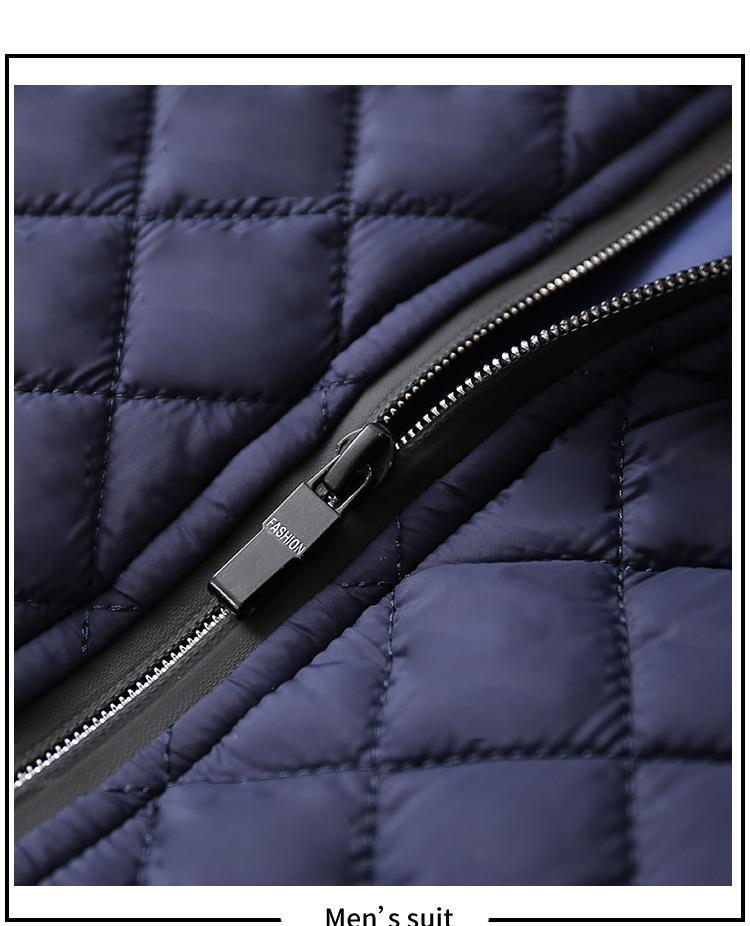 Cross-border foreign trade winter men's cotton-padded jacket European and American fashion Diamond cotton-padded jacket trend casual large size men's cotton-padded jacket coat