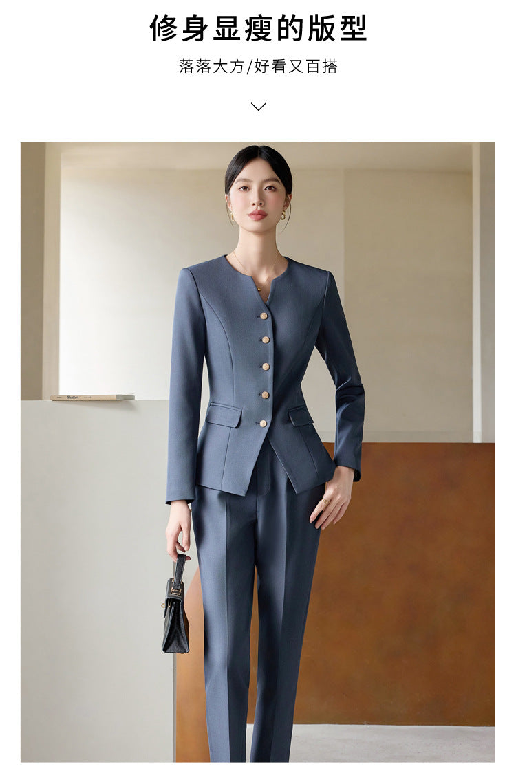 Suit Suit for Women Spring & Fall New Fashion Elegant Goddess Style Professional Wear Formal Wear Beauty Salon Jewelry Store Work Clothes