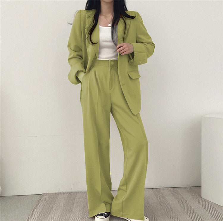 Suit Jacket High Sense Women's Spring and Autumn Design Sense Thin Niche Professional suit Temperament Slim-fit Small Suit Two-piece Set