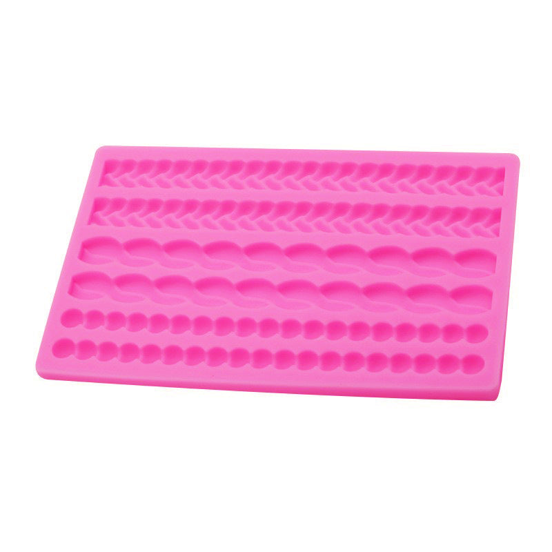 Hemp Rope Pearl Woven Belt Chain DIY Decorative Flip Cake Edge Chocolate Silicone Mould Gum Dropping Biscuit
