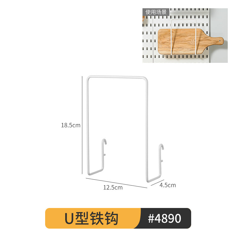 Extra-Large Perforated Board Self-Adhesive No-Drill Storage Rack Kitchen Wall Nail-Free Hanging Board Bathroom Wall Storage Organizer