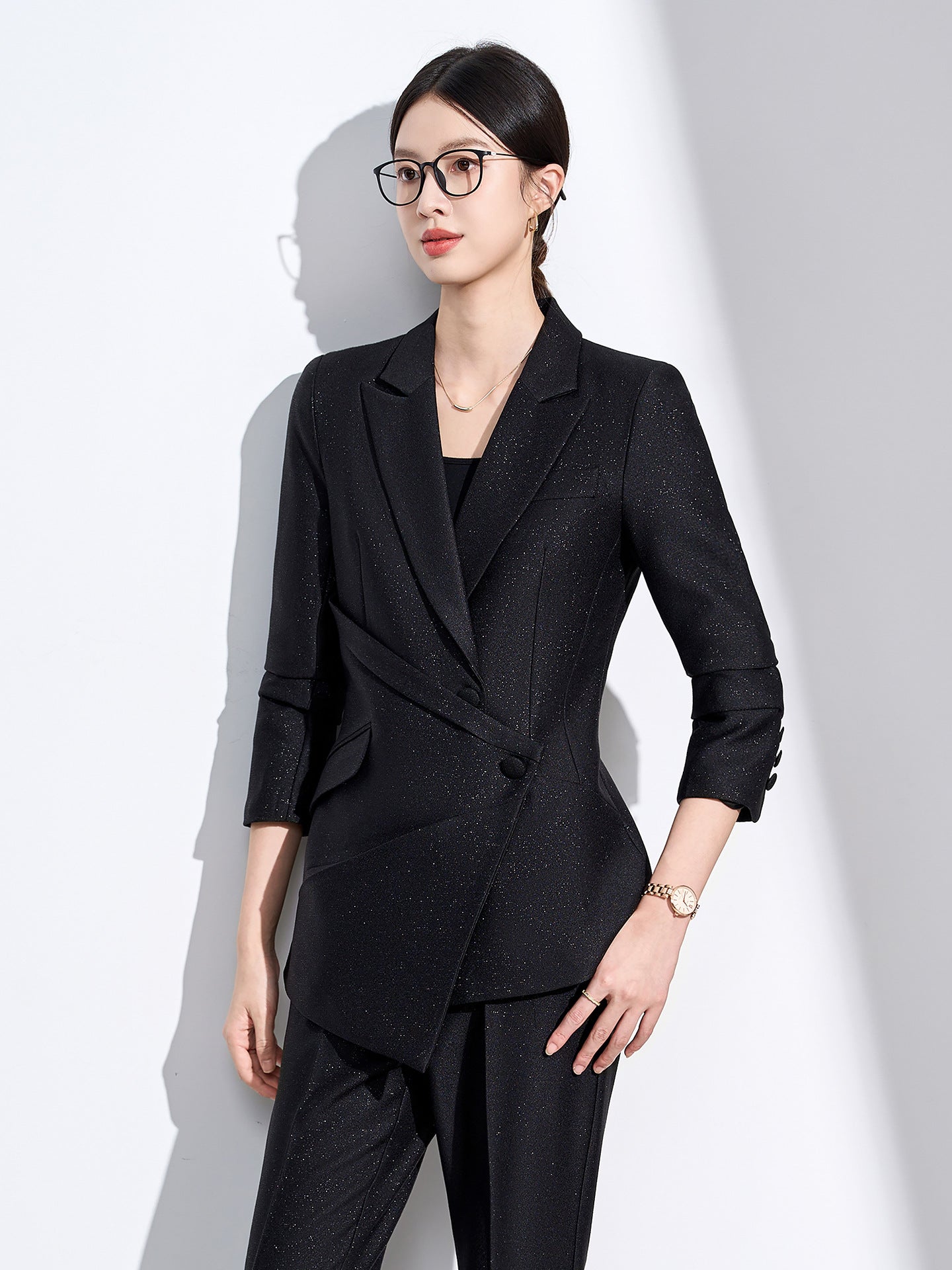 Cross-Border Women's Suit Set, New Design, Professional Formal Attire for Hotel and Beauty Salon Managers, Workwear Blazer