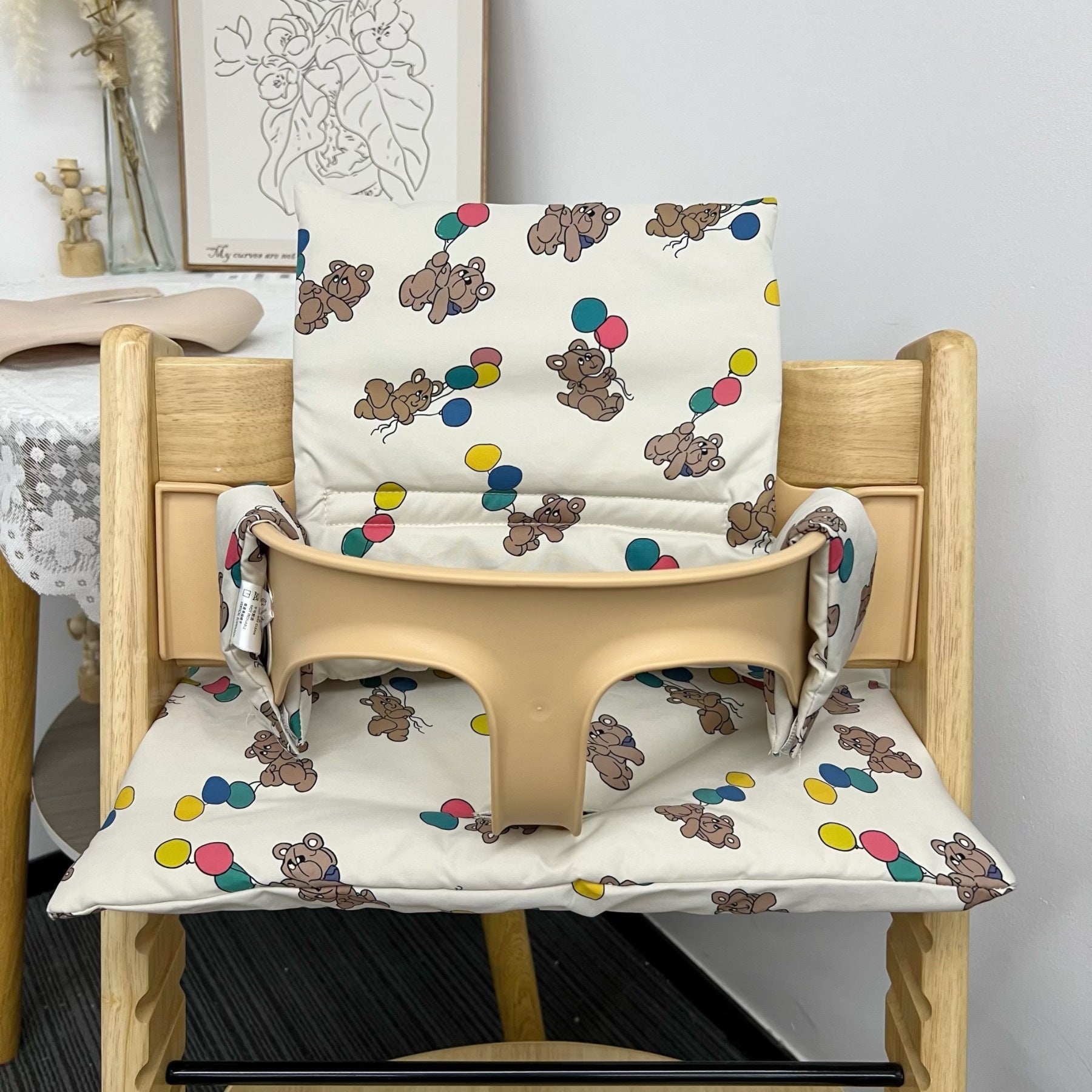 Ins Nordic Style Baby Dining Chair Children's Growth Chair Cushion Baby Dining Chair Cushion Waterproof and Urine-proof Sitting