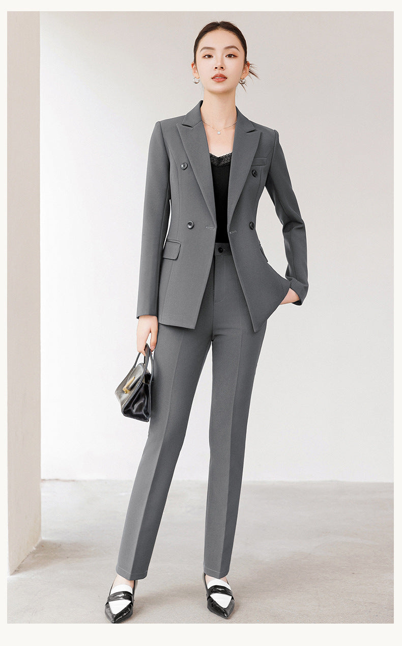 Cross-Border Women's Business Suit, Professional Attire for Interviews, College Student Blazer, Hotel High-End Elegant Workwear