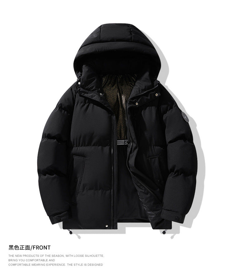 Autumn and Winter New Graphene Cotton Coat, Warm Couple's Same Style Hooded Cotton Jacket, Thickened Winter Coat