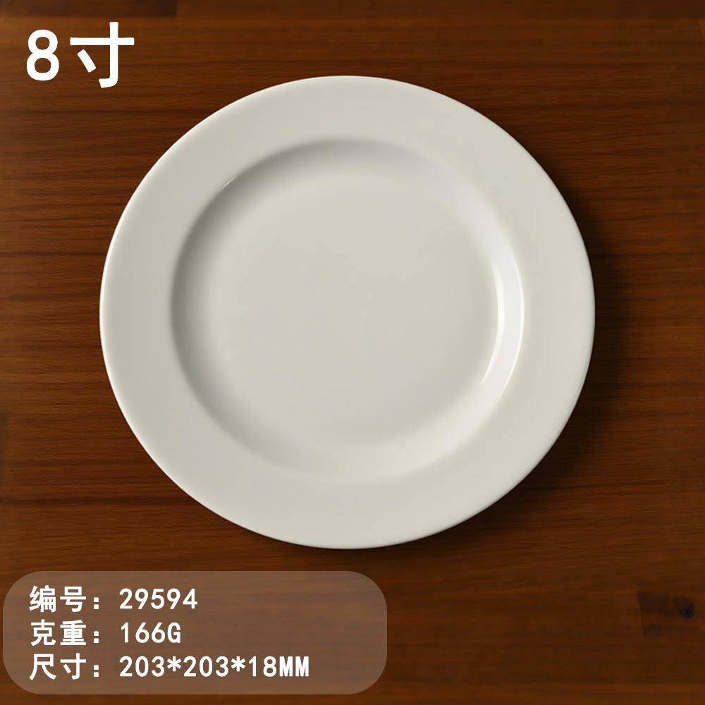 Round Melamine Plate, Imitation Porcelain, Commercial Dining Plate, Buffet Plate, Barbecue Plate, Commercial Plate, Stir-Fry Plate, Round Dish