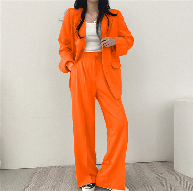 Suit Jacket High Sense Women's Spring and Autumn Design Sense Thin Niche Professional suit Temperament Slim-fit Small Suit Two-piece Set