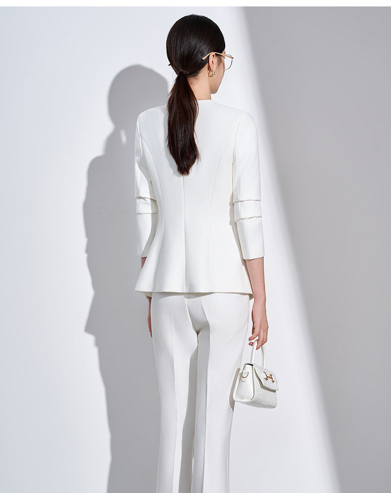 Cross-Border Suit Jacket for Formal Occasions, Fashionable Goddess Style, Versatile, High-End, Elegant, Interview Office Suit Set