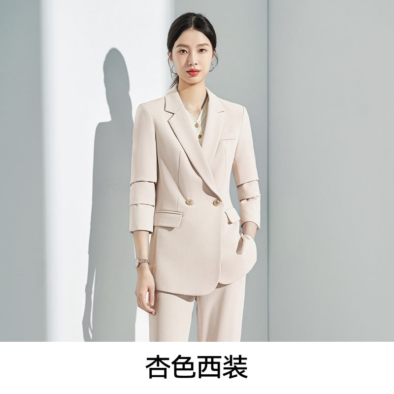 Gray Suit Women's Formal Wear 2025 New Spring & Fall Small High-End Elegant Professional Suit Work Clothes