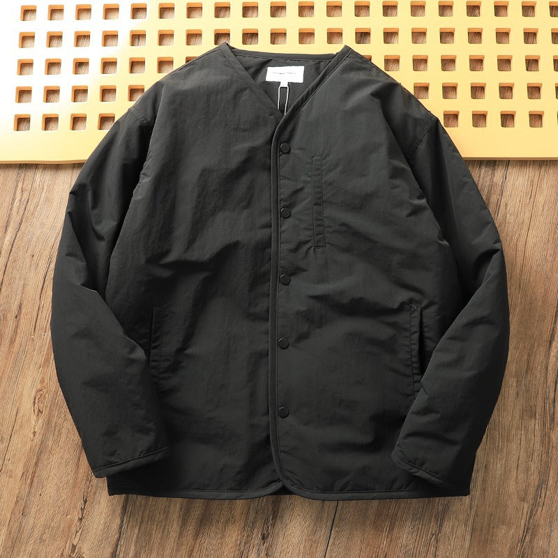 Japanese Style Retro Casual Loose Lightweight Cotton Coat Men's Autumn and Winter Cross-border New Heavy Wear-resistant Cotton Coat