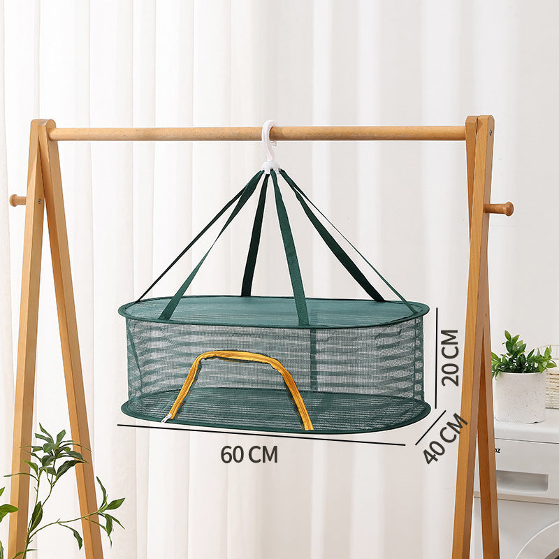 Drying Net Dry Goods Artifact Fly-proof Cage Foldable Balcony Dry Goods Net Home Drying Fish Drying Vegetable Net