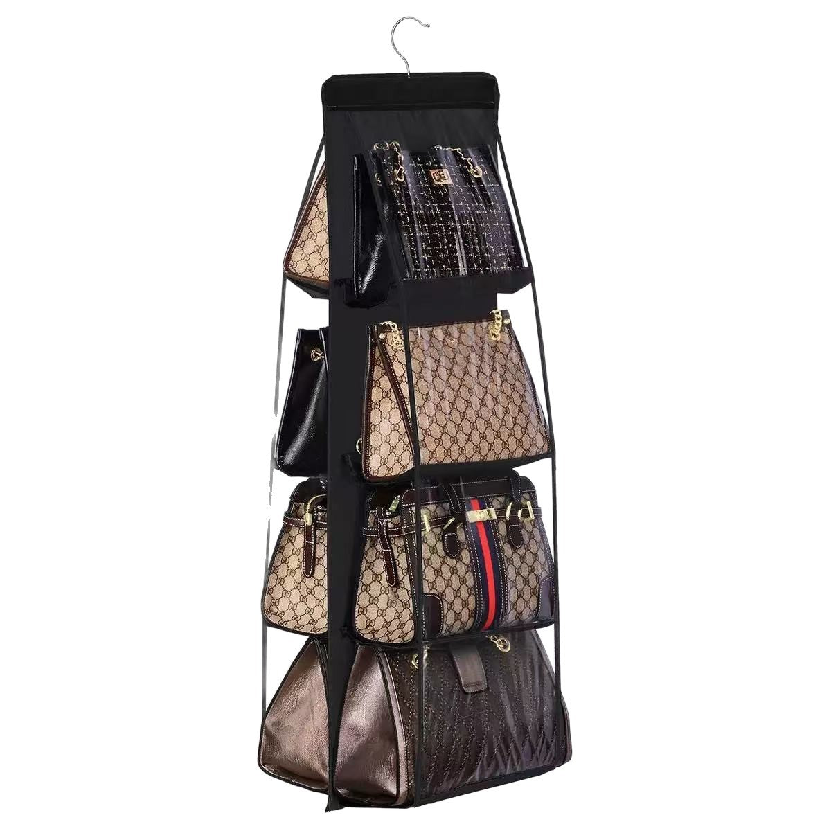 Bedroom Wardrobe Storage Bag Dust Bag Bag Storage Hanging Bag Hanging Eight Double-Sided Storage Six-Layer Storage Bag