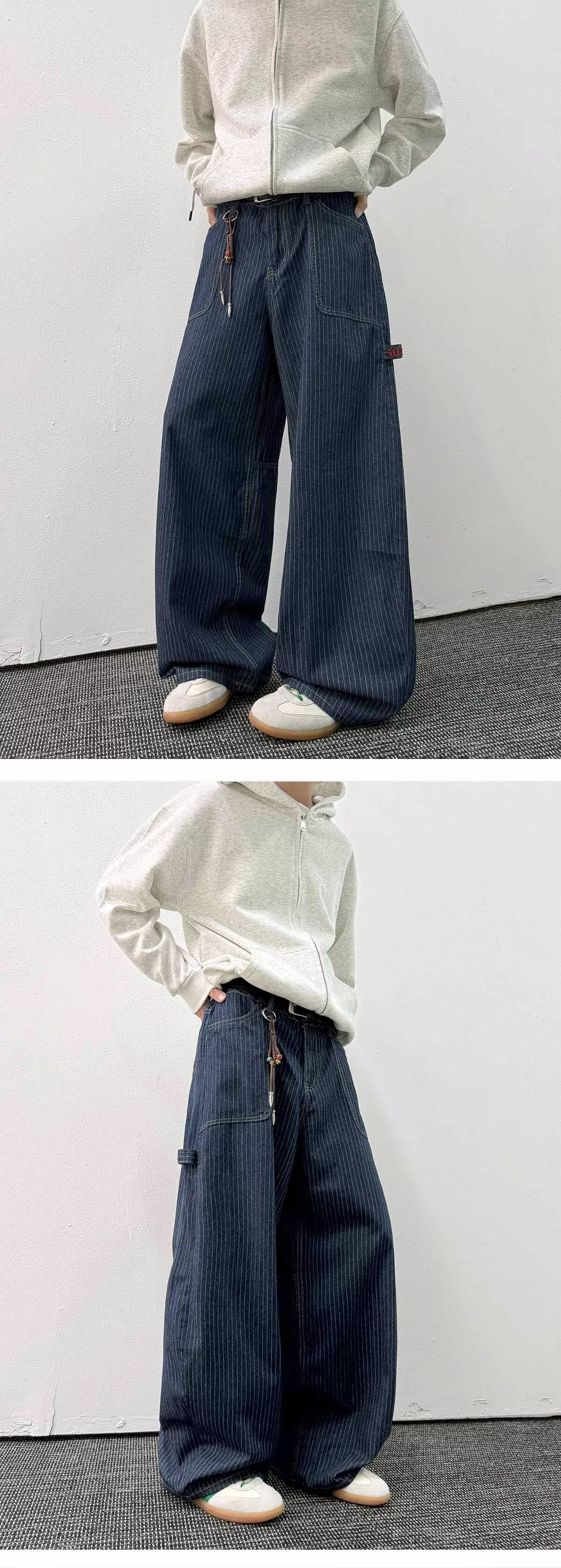 New Trendy Simple Versatile Popular Artistic New Casual Jeans Stylish Lazy Harajuku Japanese Style