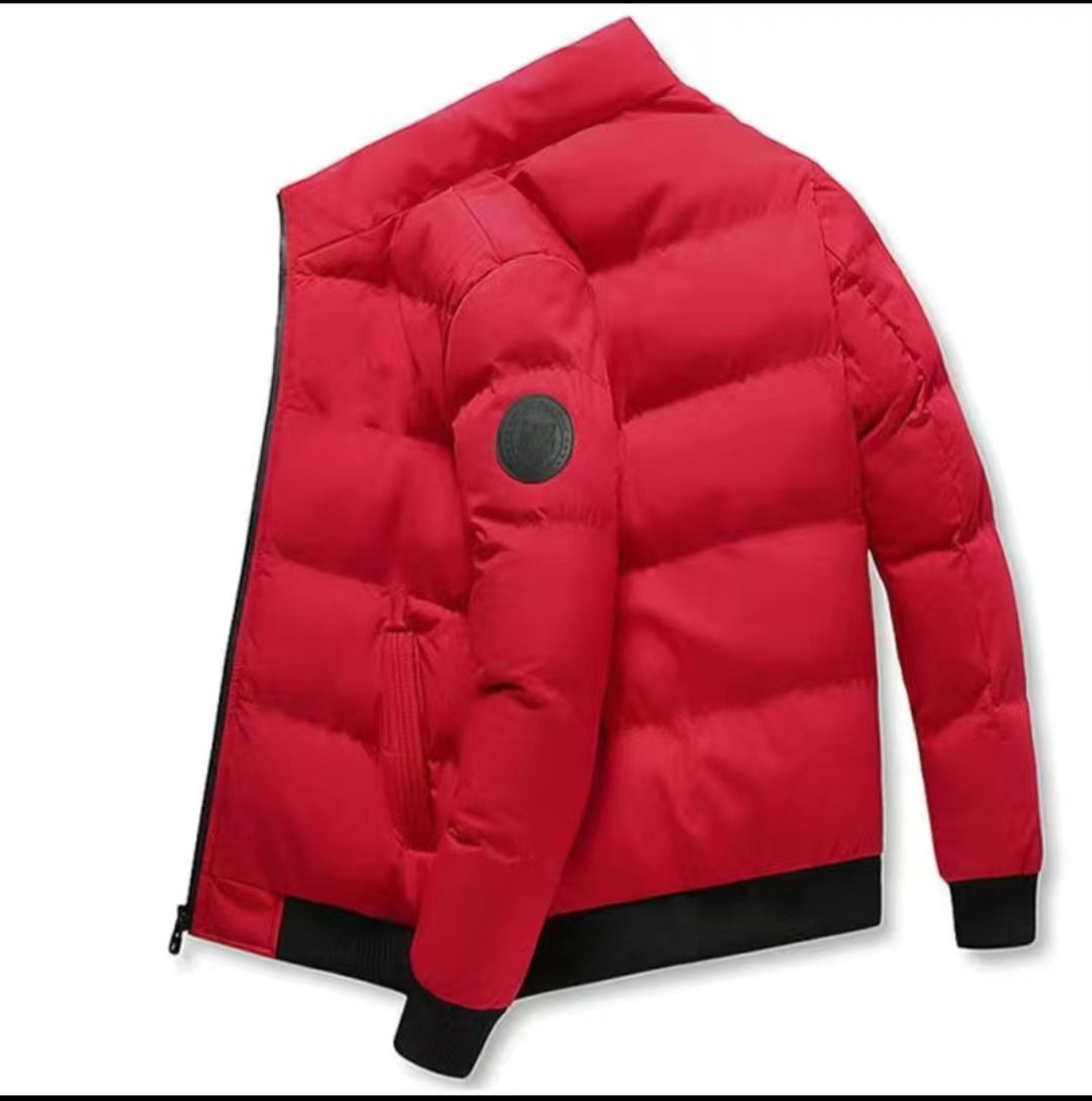 Winter Men's Stand-Up Collar Cotton Outwear, Thickeneded Warm Cotton Outwear, Korean Style Casual Cotton Outwear, Cross-Border Hot Sale Spot Batch