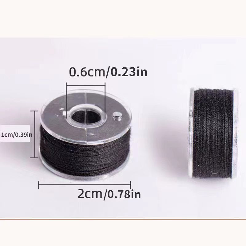Bobbin with thread 25/36 grid thread set sewing machine bottom thread lock core box set 36 grid transparent bobbin with thread