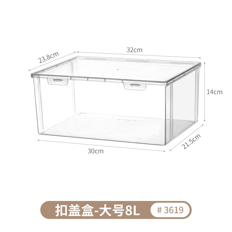 [Special Offer] Transparent Storage Box Flip-Top Organizer Multi-Purpose Square Storage Box Miscellaneous Box 20 Sizes