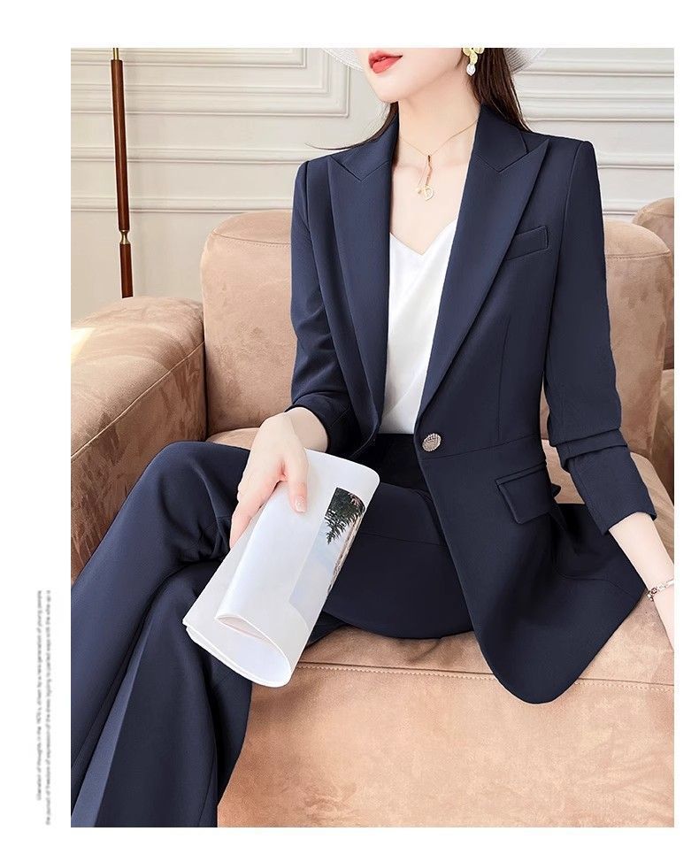 Fashionable Ancora Red Suit Suit Women's 2025 Autumn New Commuting Professional Work Clothes Slim Suit Two-Piece Set