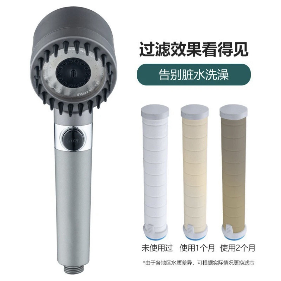 Spray Hair Dryer strong supercharged shower nozzle manufacturers supply internet celebrity handheld shower head gun gray massage