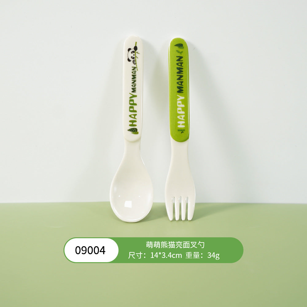 Melamine Bamboo Fiber Baby Dinner Plate, Children's Divided Eating Bowl, Panda Supplementary Food Tableware Set, Safety Certified, in Stock