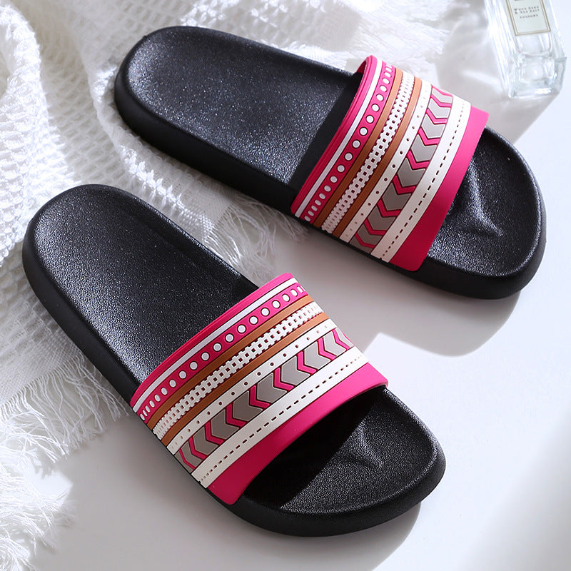Home Slippers Indoor Bathroom Non-slip Sandals Summer Outdoor Leisure Sandals and Slippers Couple Wear Trendy Slides