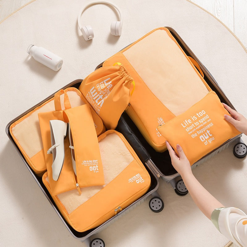 Cross-Border Travel Storage Set, Business Trip Packaging, Clothes Organizing Bag, Machine Washable, Multi-Functional Travel Storage Six-Piece Set