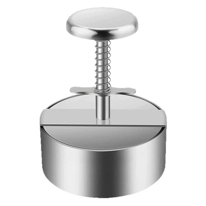 Amazon Hamburger Meat Press Push-Type Round 304 Stainless Steel Manual Meat Press Mold Household Kitchen Tools