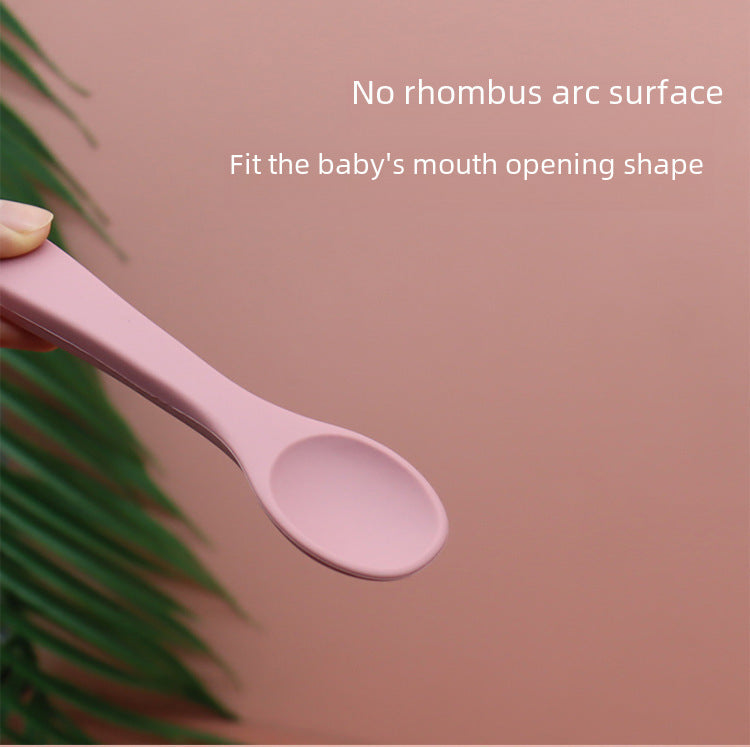 Silicone Soft Spoon Baby Food Grade Children Learn to Eat Training Tableware Baby Drop Resistant Portable Feeding Food Supplementary Spoon