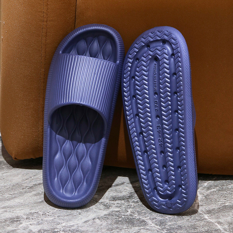 2508 New EVA Cross-border Wholesale Thick Bottom Feeling Slippers Women's Summer Couple Home Mute Bathroom Bath