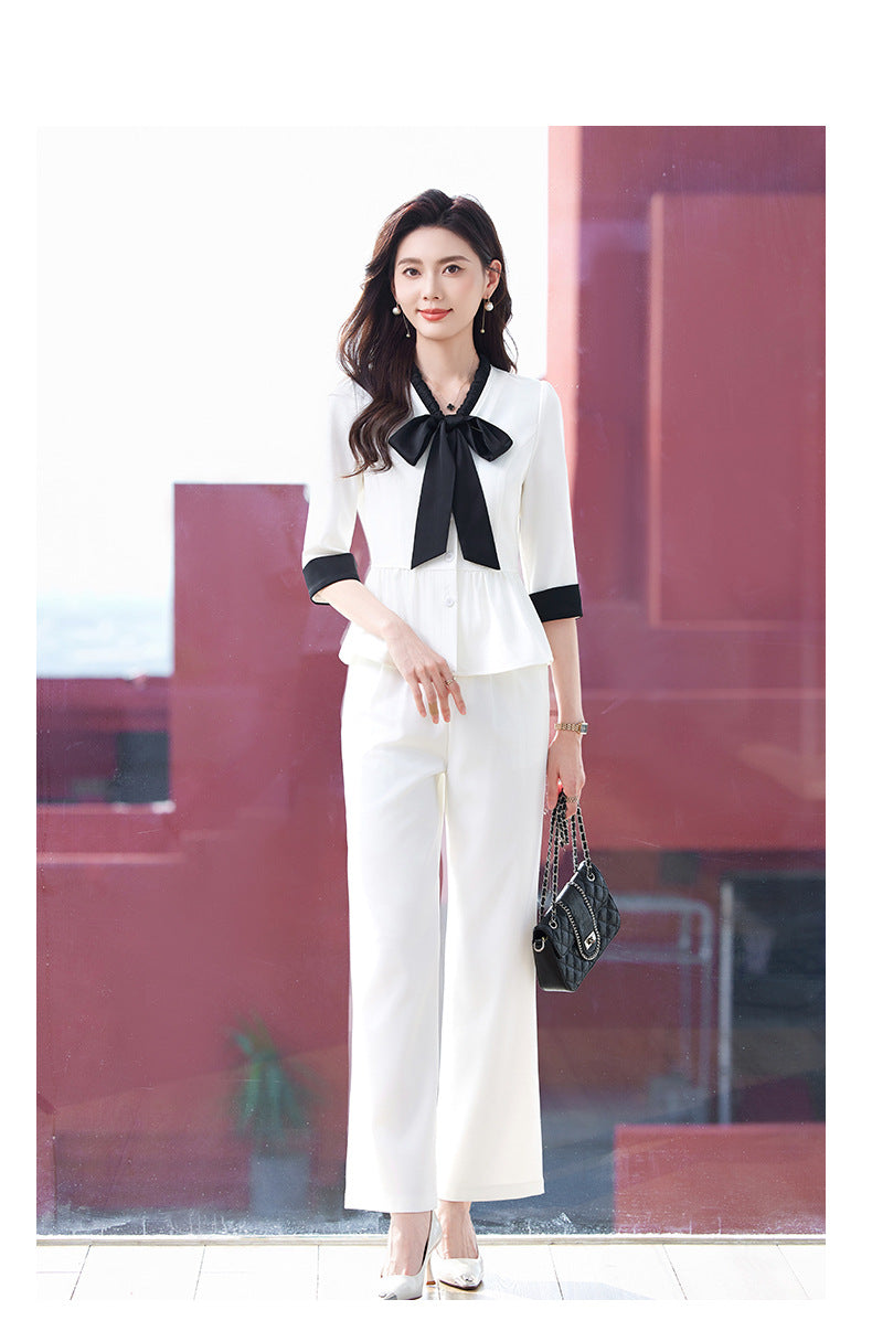 High-End Elegant Professional Interview Suit Fashion Age-Reducing Petite Fashion Suit Height-Enhancing Workwear Pants for Women