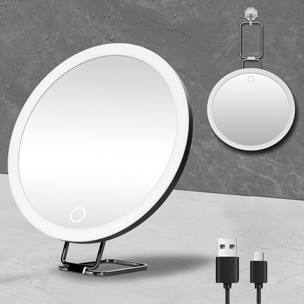 6 inch 10 times 20 times 30 times rechargeable led magnification suction cup makeup mirror 360 ° rotatable makeup mirror