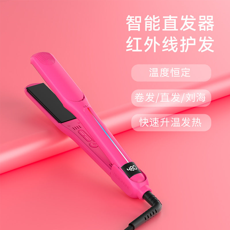 Factory wholesale cross-border foreign trade straight hair rod straight roll dual-purpose curling iron household hair straightening plate splint straightener