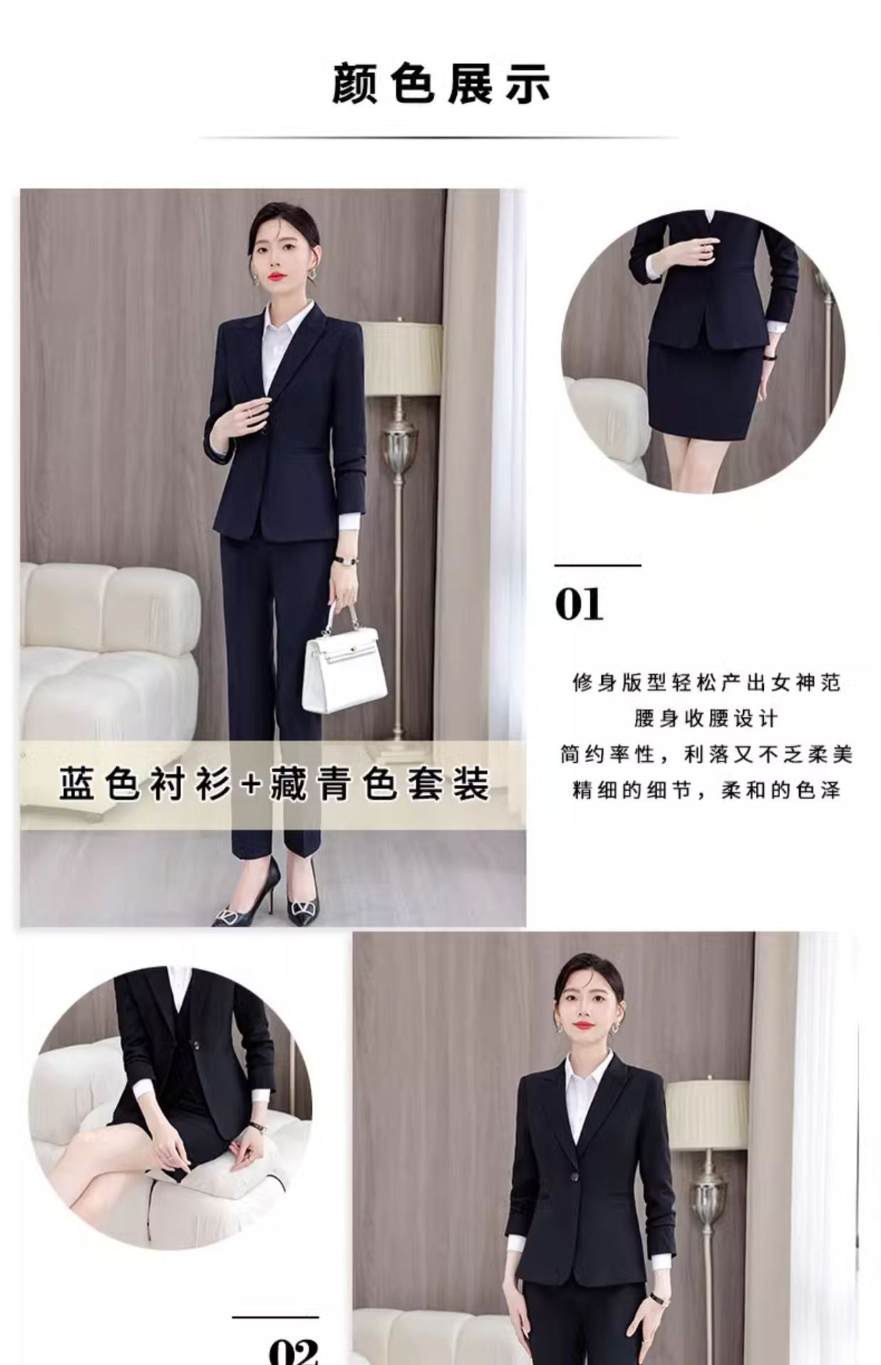 Gray Suit Women's Professional Suit Spring and Autumn Hotel Workwear Elegant Interview Formal Wear Plus Size Workwear