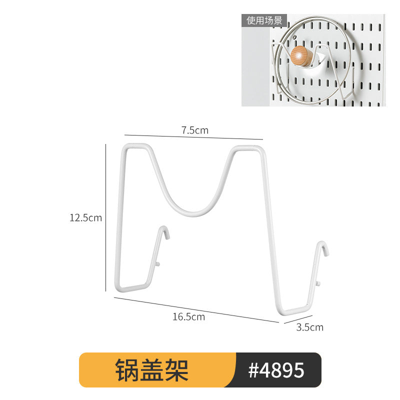 Extra-Large Perforated Board Self-Adhesive No-Drill Storage Rack Kitchen Wall Nail-Free Hanging Board Bathroom Wall Storage Organizer