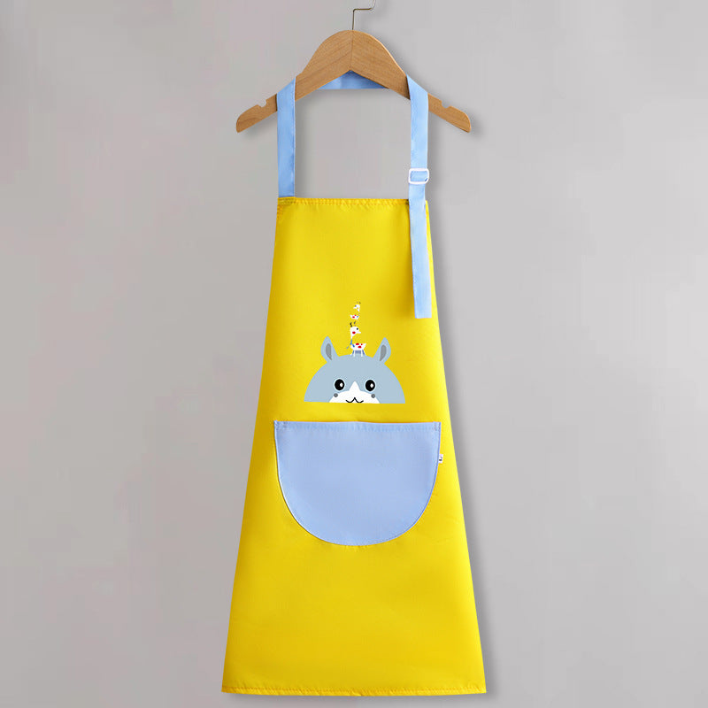 Children's apron painting waterproof antifouling studio cartoon apron big children's kindergarten apron overalls custom logo