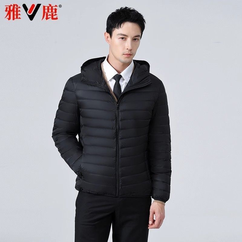2024 New Style Lightweight Cotton Western Style Clothing Men's Short Lightweight Anti-Season Light Warm Jacket Fashionable Stitching