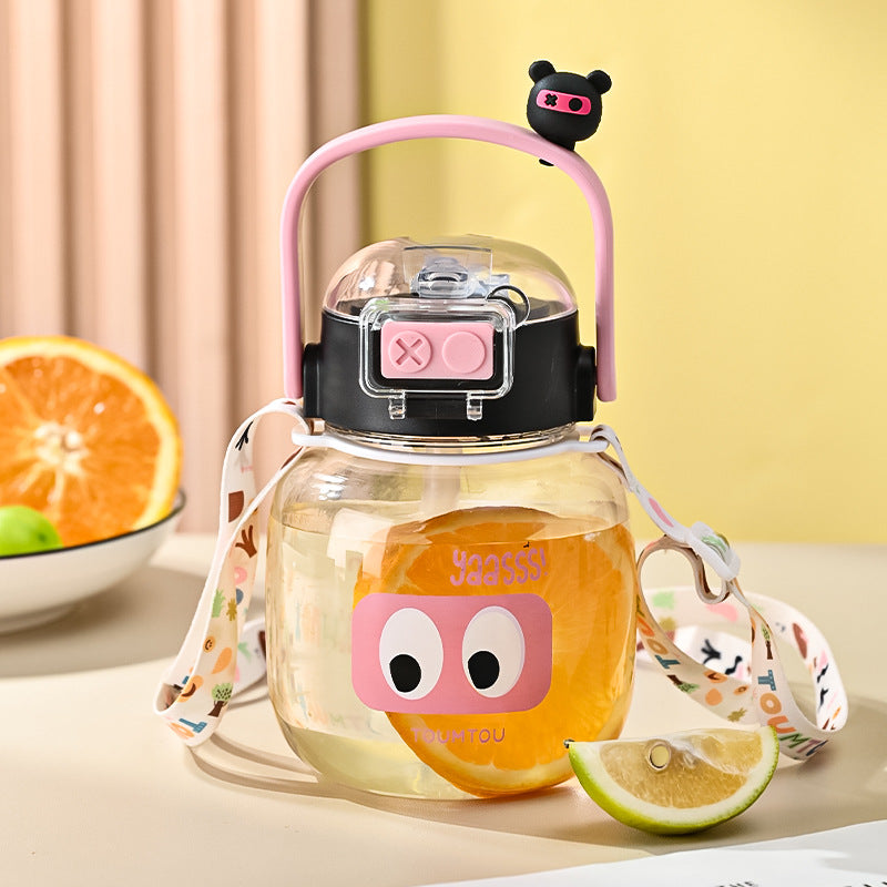Carefully Selected Popular Children's Sippy Cups, Girls' High-Looking Water Cups, Cute and Portable Summer Cups for Students Going to School