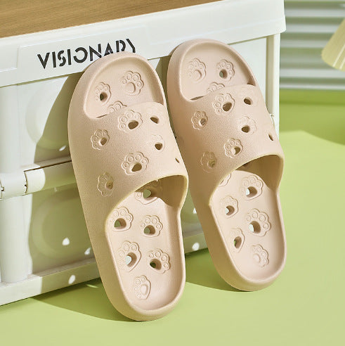 2507 a generation of summer cat claw hollow slippers home indoor leaking bathroom mop factory wholesale cross-border