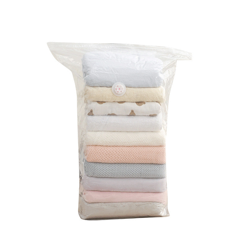 Cross-Border Thickened Vacuum Compression Bags Without Air Extraction, Three-Dimensional Storage Bags for Clothes, Quilts, Duvets, and down Jackets