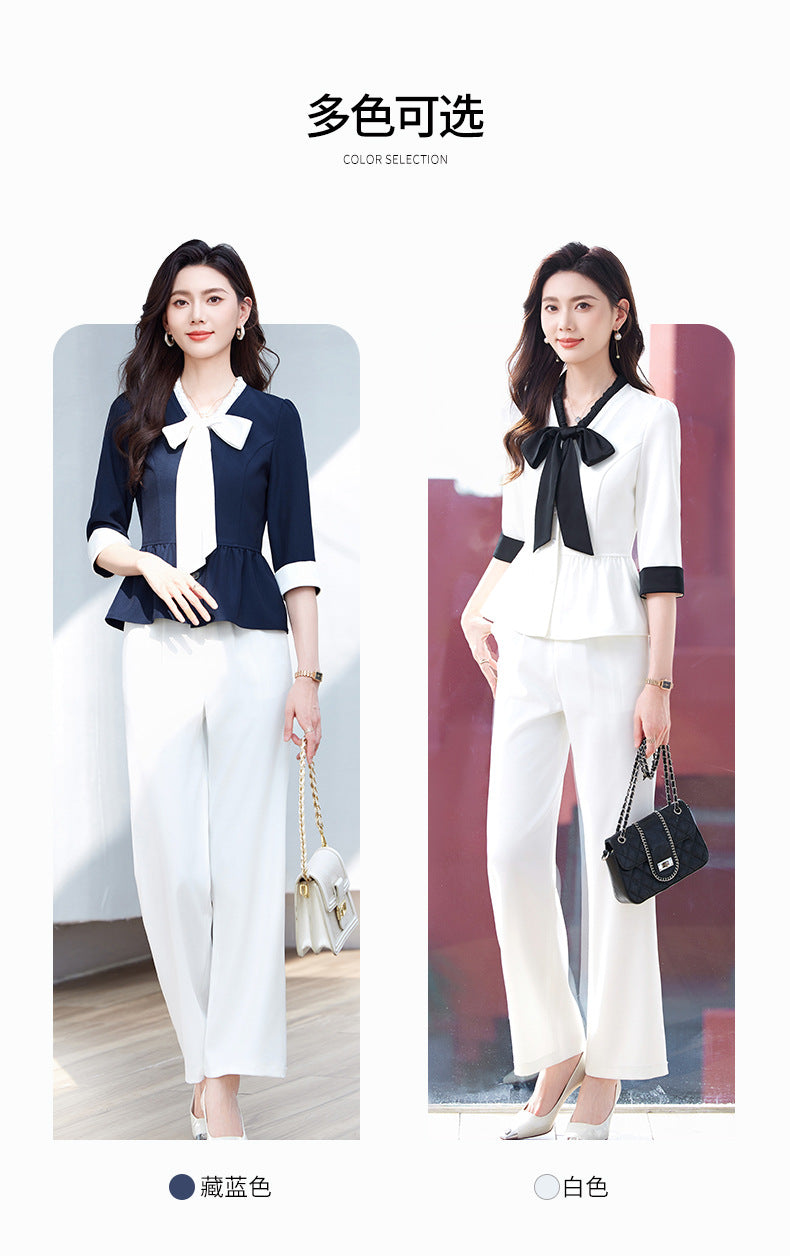 High-End Elegant Professional Interview Suit Fashion Age-Reducing Petite Fashion Suit Height-Enhancing Workwear Pants for Women